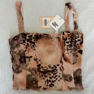Tiger Mist Everlee Animal Print Corset Top